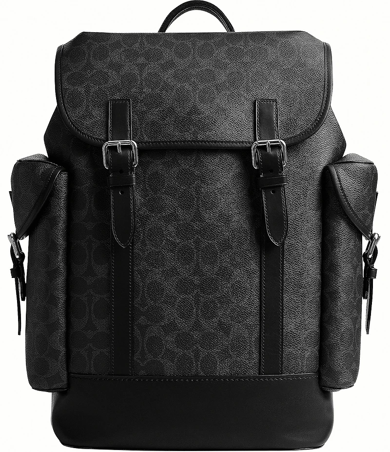 COACH Hitch Signature Leather Backpack