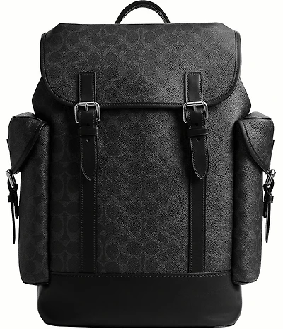COACH Hitch Signature Leather Backpack