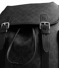 COACH Hitch Signature Leather Backpack