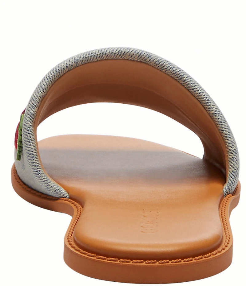 COACH Holly Cherry Signature Logo Slide Sandals