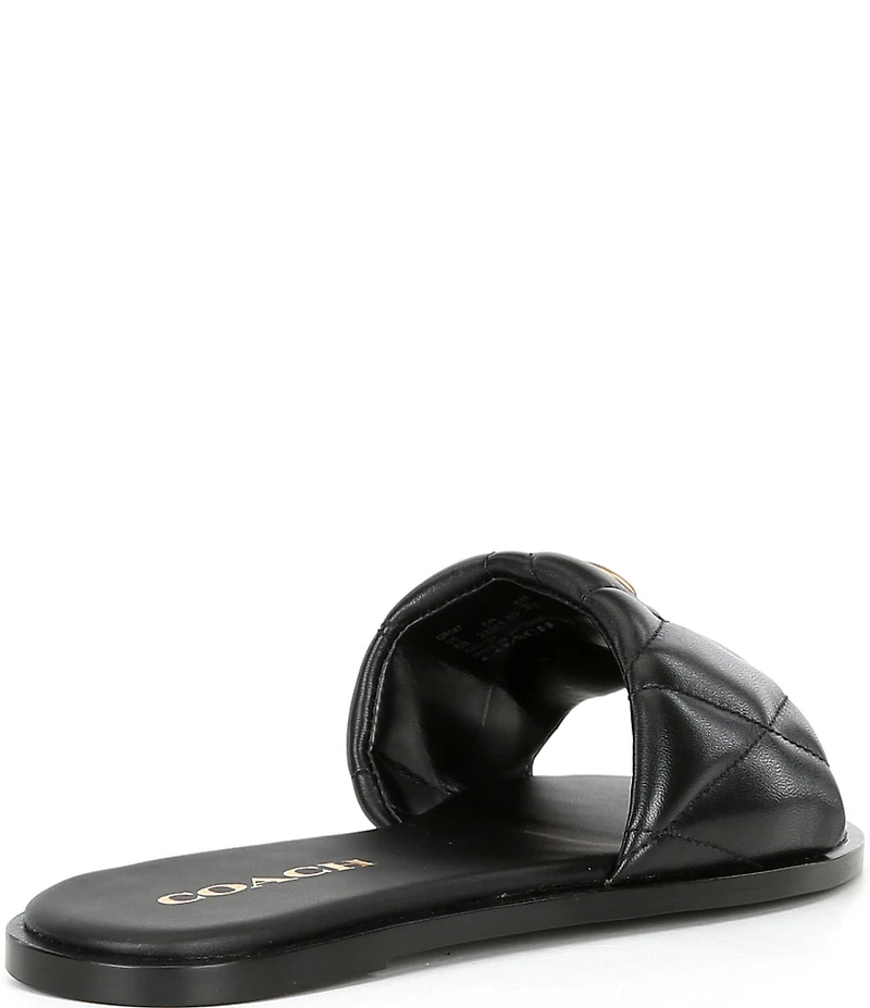 COACH Holly Quilted Leather Slide Sandals