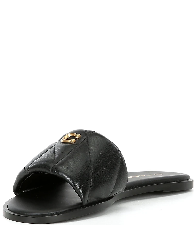 COACH Holly Quilted Leather Slide Sandals