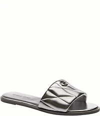 COACH Holly Quilted Leather Slide Sandals