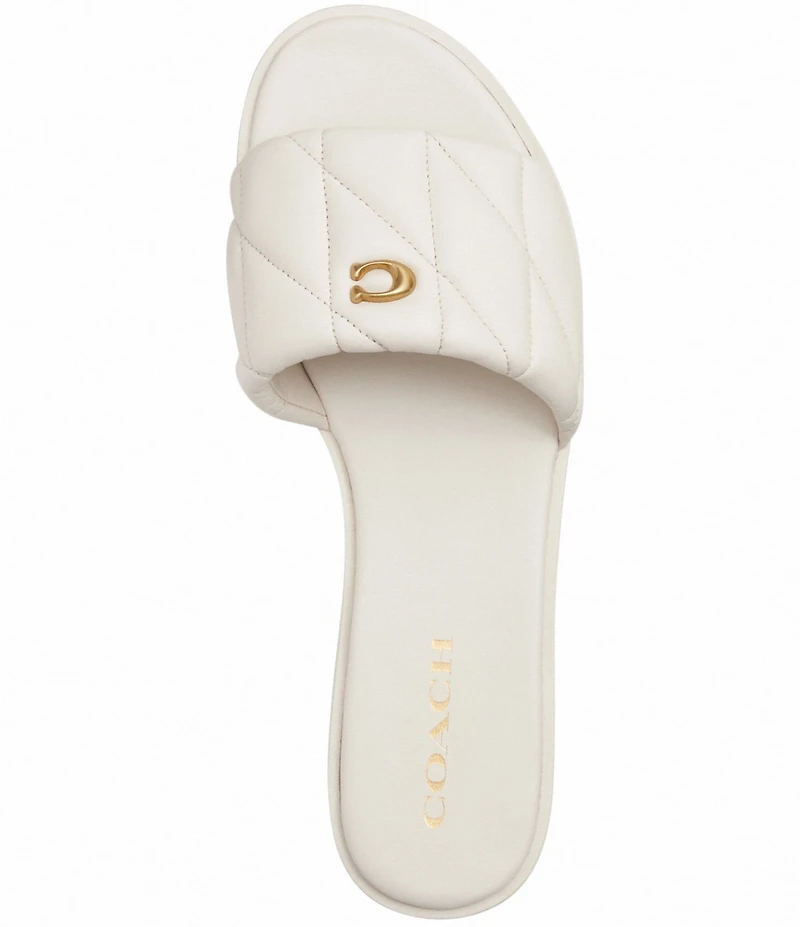 COACH Holly Quilted Leather Slide Sandals