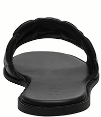 COACH Holly Quilted Leather Oblique Toe Slide Sandals