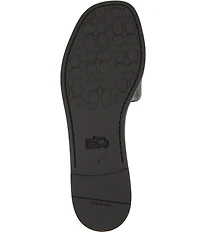 COACH Holly Quilted Leather Oblique Toe Slide Sandals