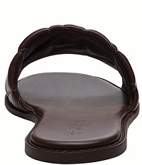 COACH Holly Quilted Leather Oblique Toe Slide Sandals