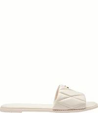 COACH Holly Quilted Leather Oblique Toe Slide Sandals