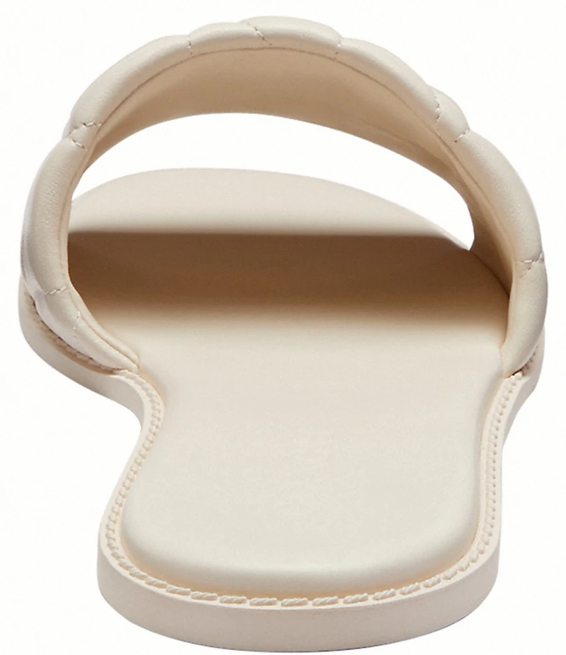 COACH Holly Quilted Leather Oblique Toe Slide Sandals