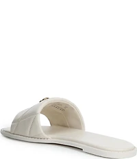 COACH Holly Quilted Leather Oblique Toe Slide Sandals