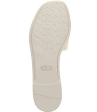 COACH Holly Quilted Leather Oblique Toe Slide Sandals