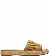 COACH Holly Raffia Espadrille Platform Slide Sandals