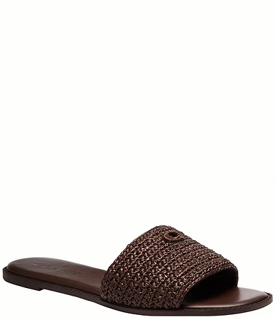 COACH Holly Raffia Slide Sandals
