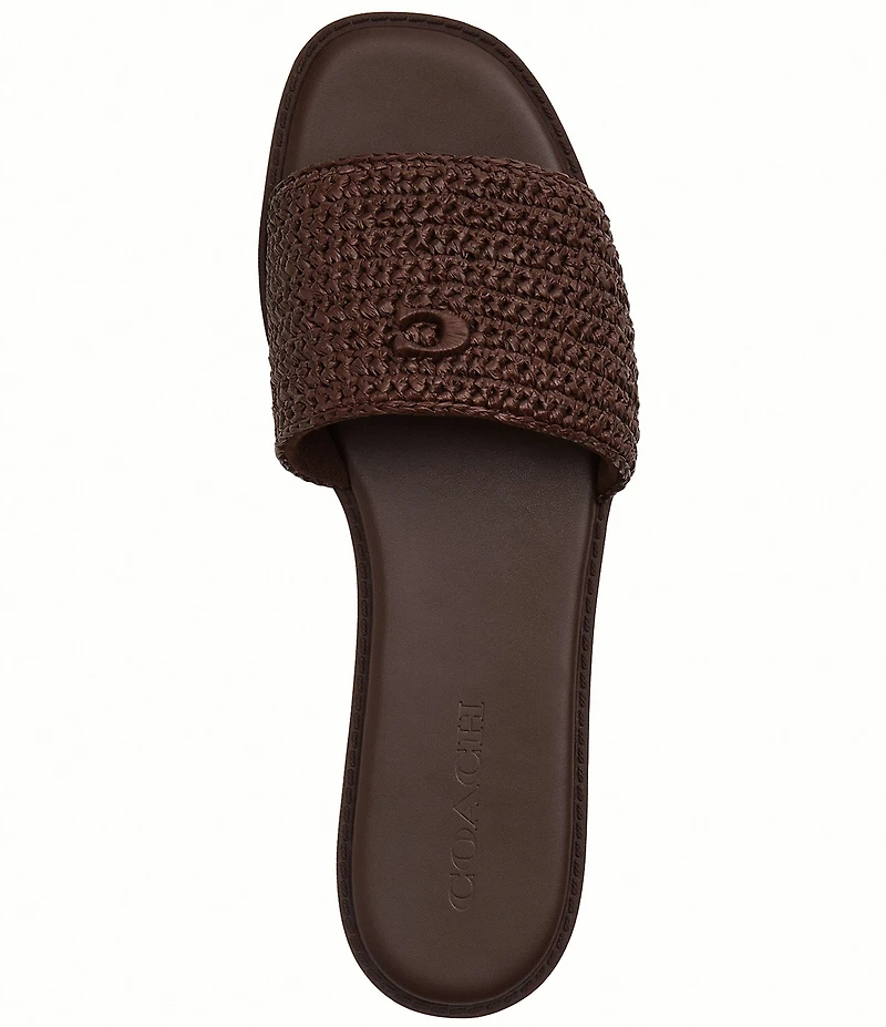 COACH Holly Raffia Slide Sandals