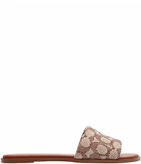 COACH Holly Signature Logo Jacquard Slide Sandals