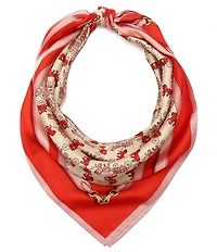 COACH Horse and Carriage Straps Print Silk Square Scarf