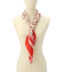 COACH Horse and Carriage Straps Print Silk Square Scarf