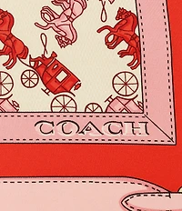 COACH Horse and Carriage Straps Print Silk Square Scarf