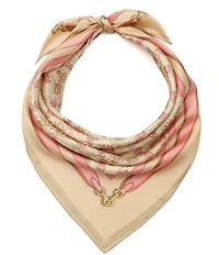 COACH Horse and Carriage Straps Print Silk Square Scarf
