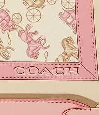 COACH Horse and Carriage Straps Print Silk Square Scarf