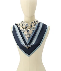 COACH Horse and Carriage Straps Print Silk Square Scarf