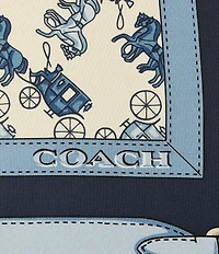 COACH Horse and Carriage Straps Print Silk Square Scarf