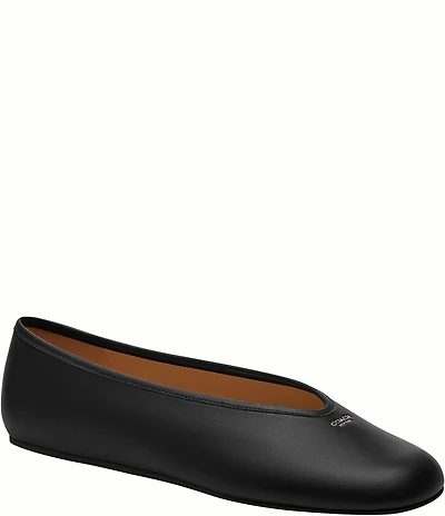COACH Houston Leather Ballet Flats