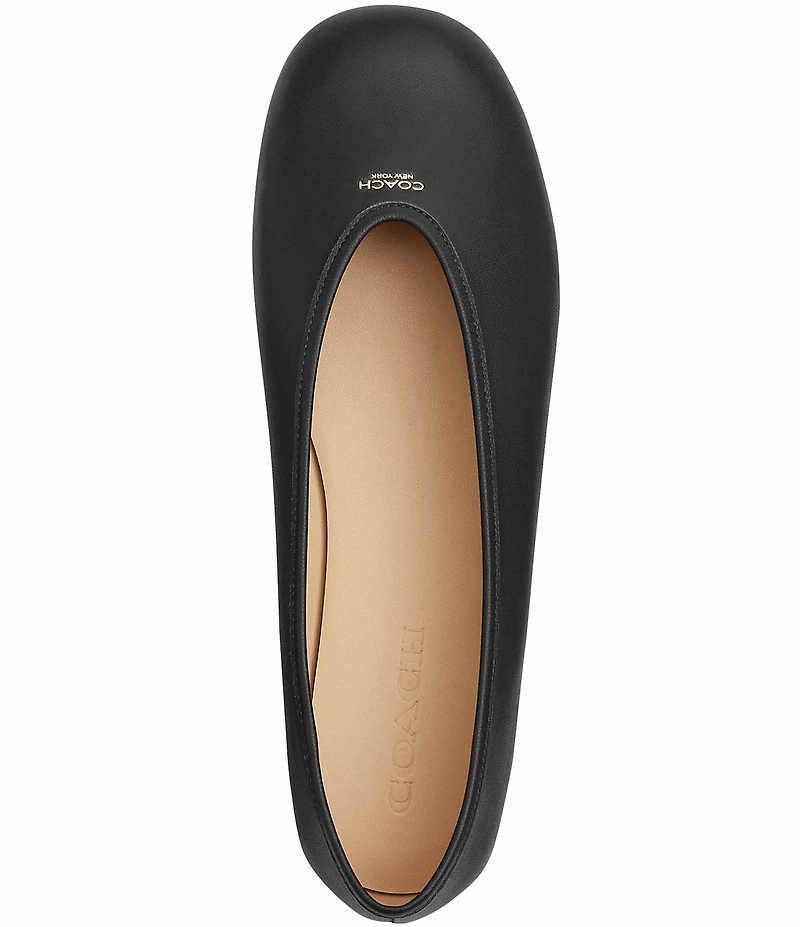 COACH Houston Leather Ballet Flats