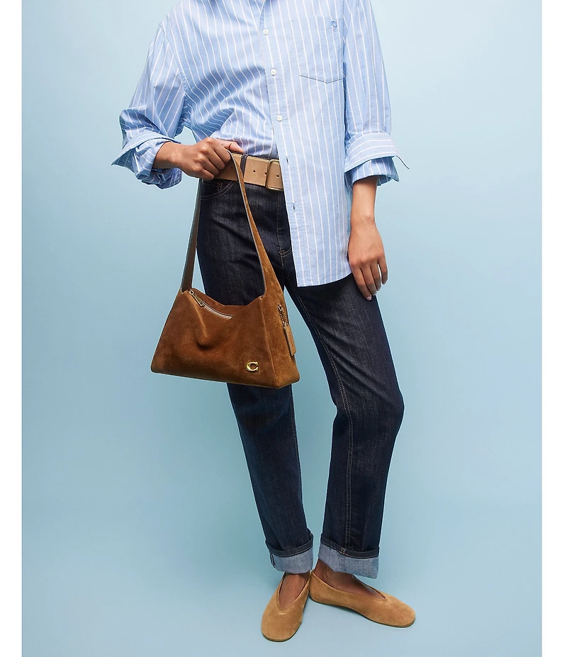 COACH Houston Suede Ballet Flats