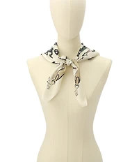 COACH Iconic Motifs Print Silk Square Scarf
