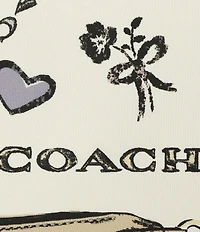 COACH Iconic Motifs Print Silk Square Scarf