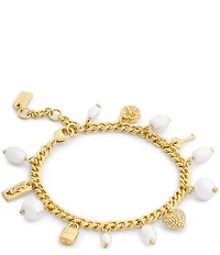 COACH Iconic Pearl Signature Charm Bracelet