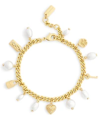COACH Iconic Pearl Signature Charm Bracelet
