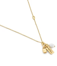 COACH Iconic Pearl Signature Charm Short Pendant Necklace