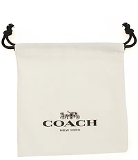 COACH Iconic Pearl Signature Charm Strand Collar Necklace