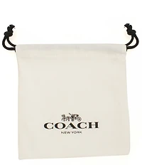 COACH Iconic Pearl Signature Charm Strand Collar Necklace