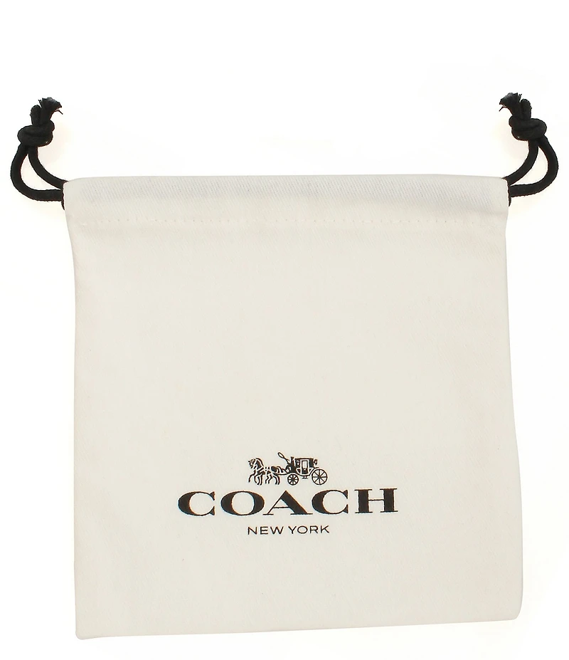 COACH Iconic Pearl Signature Charm Strand Line Bracelet
