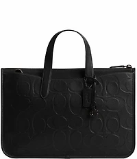 COACH Isaac Signature Leather Maxi Tote Bag