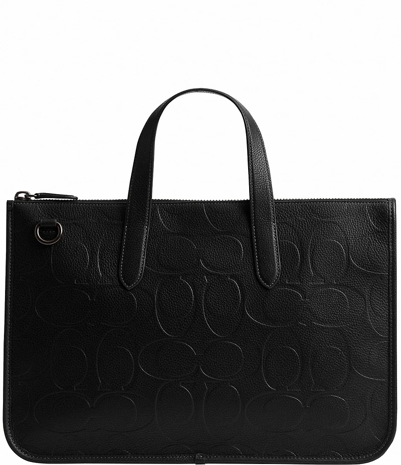 COACH Isaac Signature Leather Maxi Tote Bag