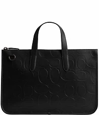 COACH Isaac Signature Leather Maxi Tote Bag