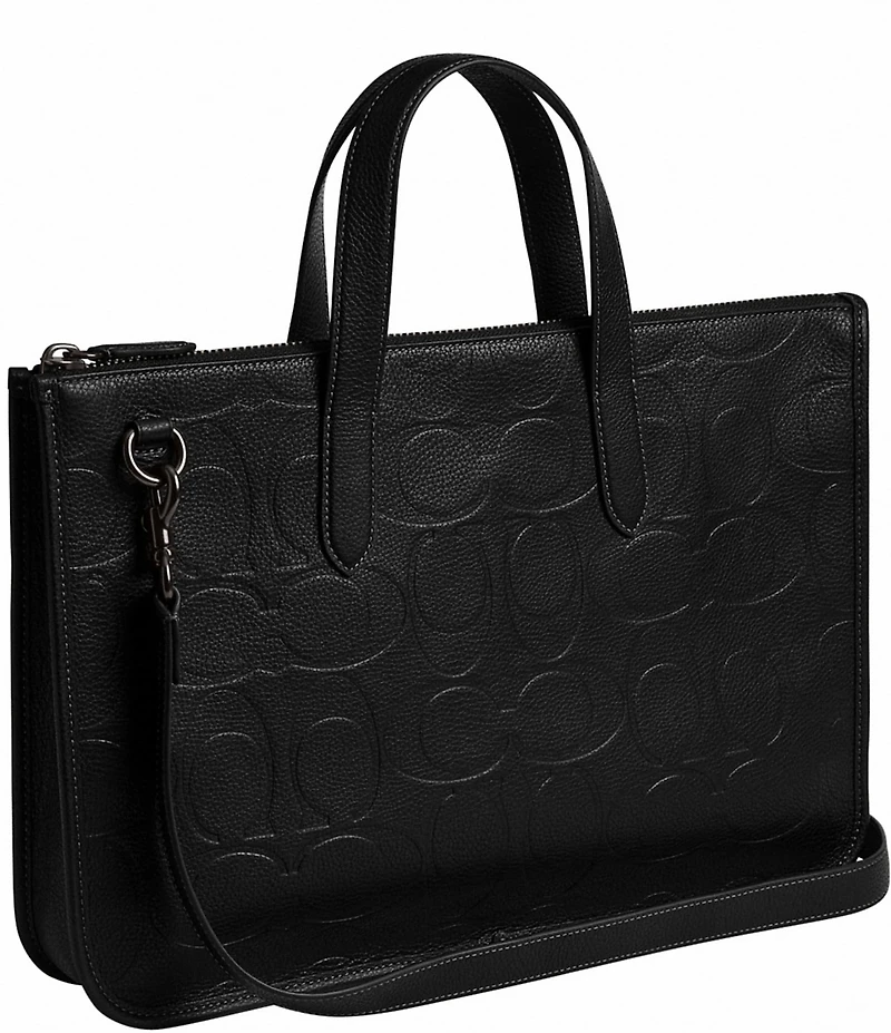 COACH Isaac Signature Leather Maxi Tote Bag