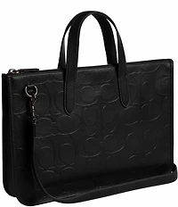 COACH Isaac Signature Leather Maxi Tote Bag