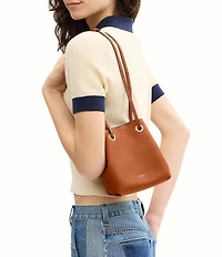 COACH Jade Leather Drawstring Bucket Bag