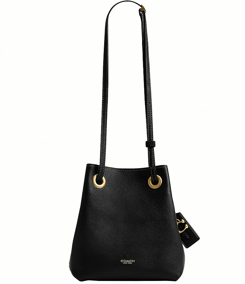 COACH Jade Leather Drawstring Bucket Bag