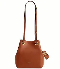 COACH Jade Leather Drawstring Bucket Bag