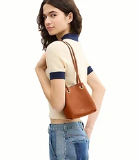 COACH Jade Leather Drawstring Bucket Bag