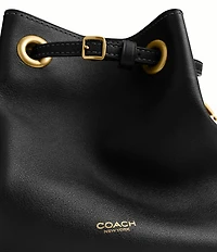COACH Jade Leather Drawstring Bucket Bag