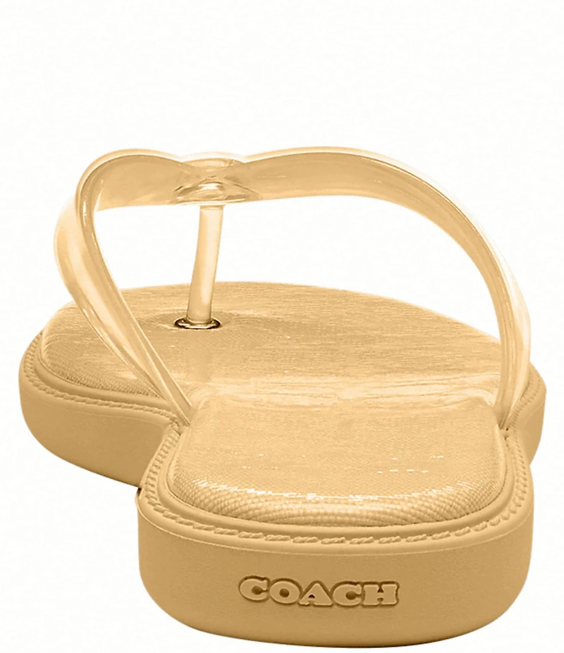 COACH Jelly Rubber Flip Flop Sandals