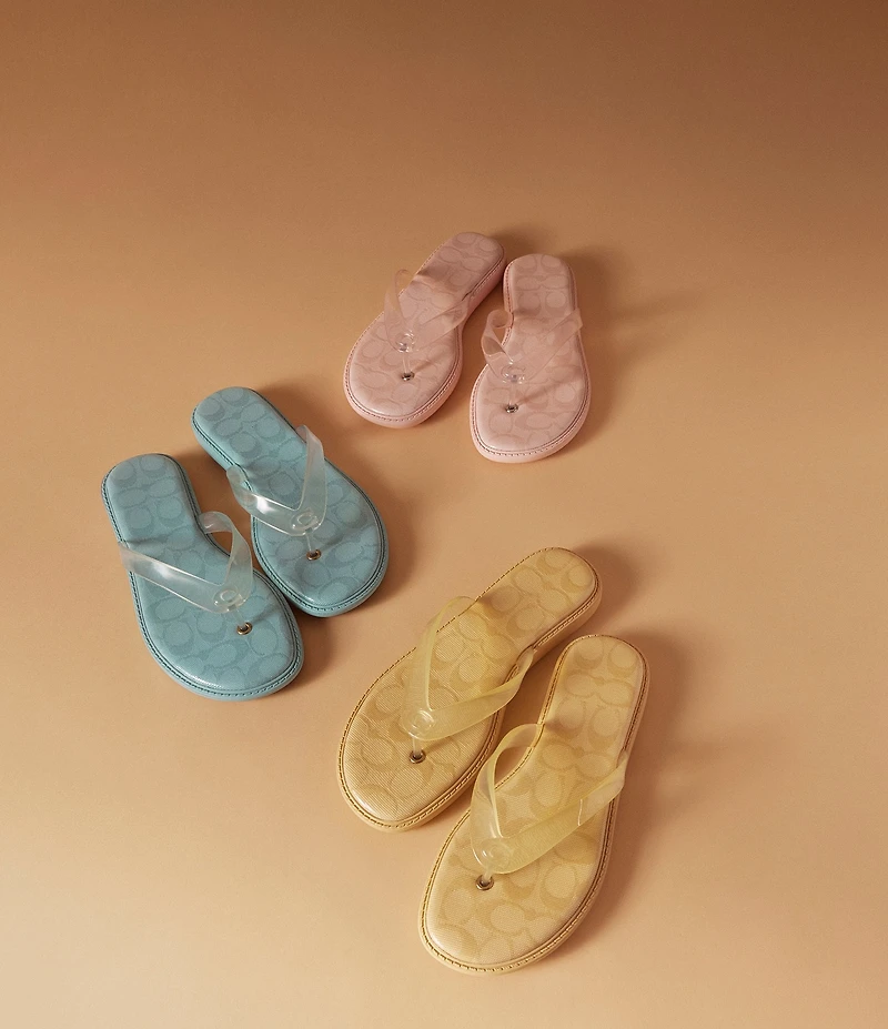 COACH Jelly Rubber Flip Flop Sandals