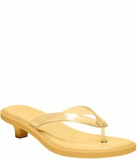 COACH Jelly Thong Kitten Heel Slide Sandals